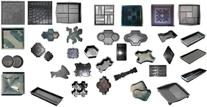 Пластиковые формы для тротуарной плитки (всего 48 наименований)