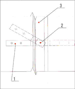 Рис.14 Установка монтажной пластины в различных положениях: 1 - монтажная пластина; 2 - ось повората; 3 - оконная рама.